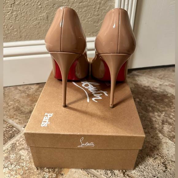 Christian Louboutin Pigalle Follies 100 Patent Nude - Picture 8 of 11
